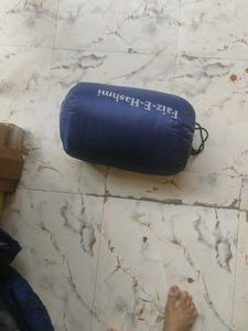 Blue Sleeping Bag with proper working chain