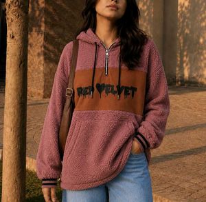 red velvet pink hoodie