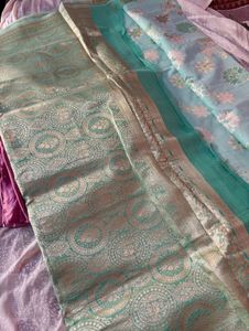 New Cotton Silk Saree with Blouse (Women’s)