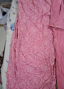 Pink Printed Kurta Set with Dupatta