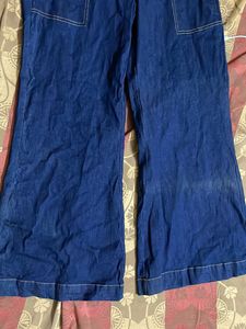 High Waisted Wide Leg Denim Pants