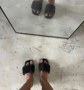 Chic Black Slides with Textured Straps