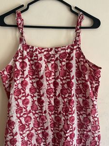 Beautiful Floral Print Cotton Kurta