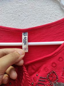 Bare denim y2k style top
