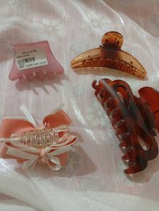 Set of 4 Trendy Hair Claw Clips