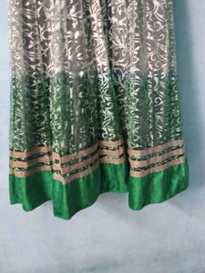 Beautiful Green Ombre Ethnic Gown