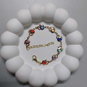 Gold Swan Charm Bracelet