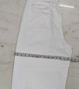 White Wide Leg Cropped Pants