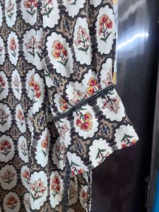 floral print kurta with salwar