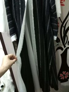 Elegant Striped Abaya