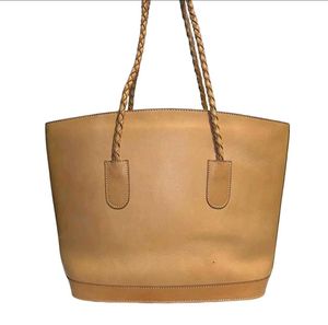 Authentic Bree Brown genuine Leather Tote Bag