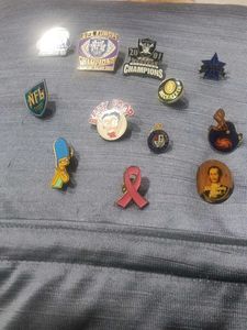 Assorted Pinback Buttons Collection 12 piece set (