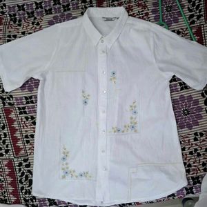 Cute EMBROIDED white Shirt