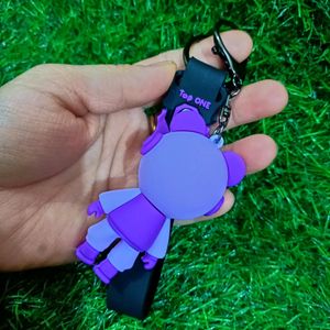 Imported 3D Purple Spaceman Keychain 🔥 💜