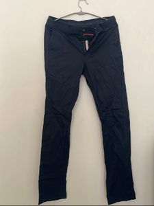 Navy Blue Straight Fit Pants