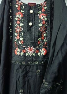 Embroidered Black Tunic