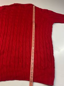 us polo Men's Red Cable Knit Sweater