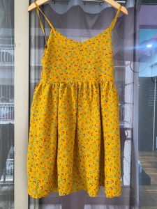 SHEIN Mustard Floral Dress