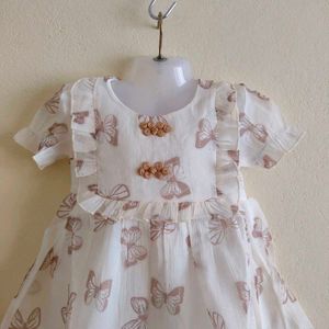 Adorable Butterfly Print Dress for Girls