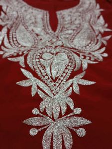Red kashmiri embroidery kurta