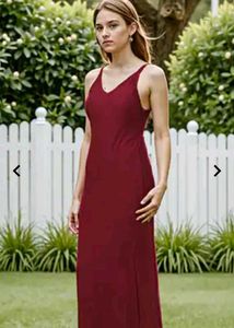 Elegant Burgundy Maxi Dress