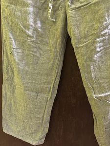 Linen Drawstring Cropped Pants