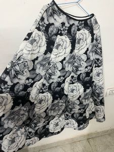 Elegant Floral Maxi Skirt