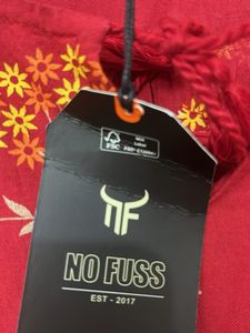 New Red Printed fully flare pure cotton for s&amp;M