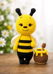Adorable Crochet Bee Plush Toy