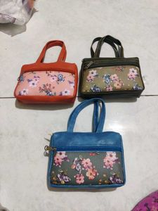 Set of 3 Small Floral Handbags