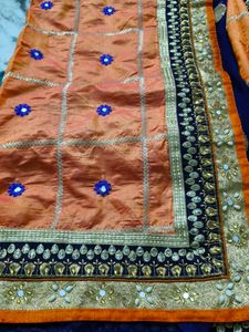 saree with stiched blouse