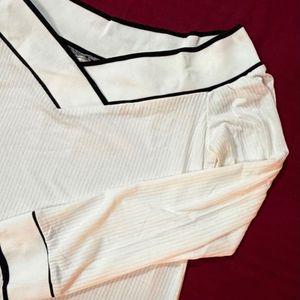 Chic Off-Shoulder Ribbed Top