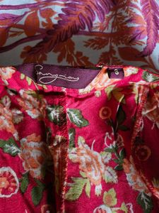 New Sangria Floral Tassel Shrug/Jacket