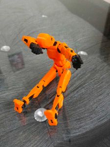 action you Figure 3d printed orange and black