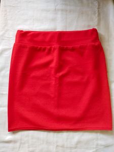 Vibrant Red Mini Skirt