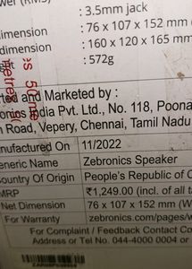 Bass Wala Zebronic Speaker