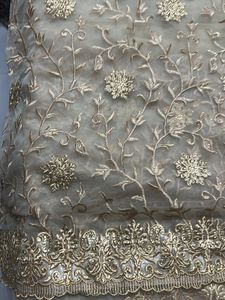 Nivah Fashion Women's Net Embroidery Stone Work Sa