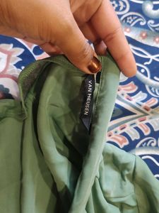 Elegant Sage Green Bow Top