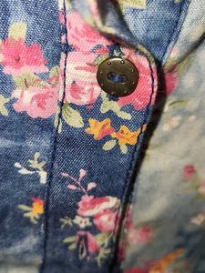 Beautiful Denim Like Cotton Shirt For Girls Juliet