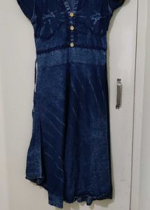 Blue Denim Effect Kurti