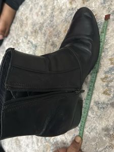 Stylish Black Leather Ankle Boots