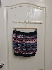 Splash Boho Pattern Mini Skirt