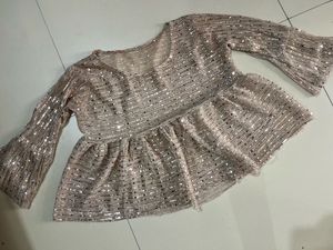 Sparkly Bell Sleeve Top