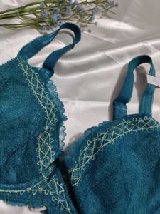 Teal Lace Bra