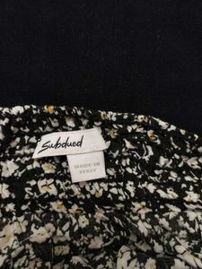 Black Floral Mini Skirt