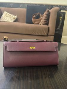 Elegant Maroon Clutch Bag