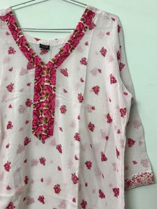 Pretty Pink Floral Kurta