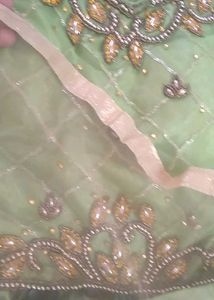 Green Colour Wedding/Party Wear Lehenga For Girls