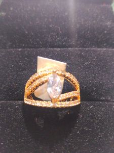 Rose Gold American Diamond Solitaire Ring