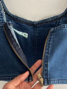 NEWME Denim Corset Tank Top
